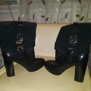 Black worn 3x's MK booties